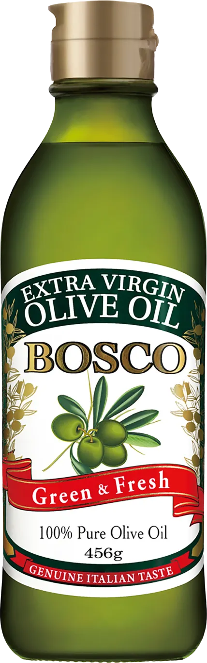BOSCO エキストラバージンオリーブオイルの商品パッケージ